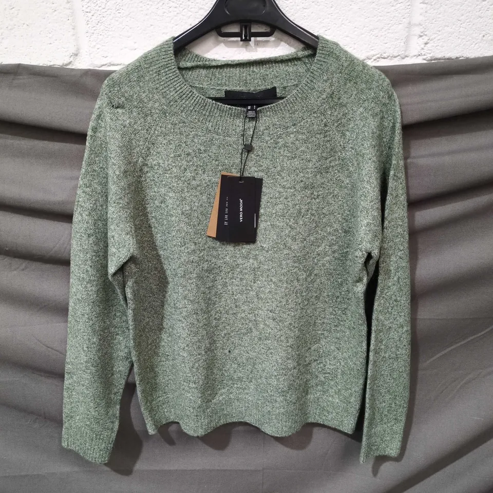 VERO MODA LONG-SLEEVE O-NECK BLOUSE IN LAUREL SIZE UK L