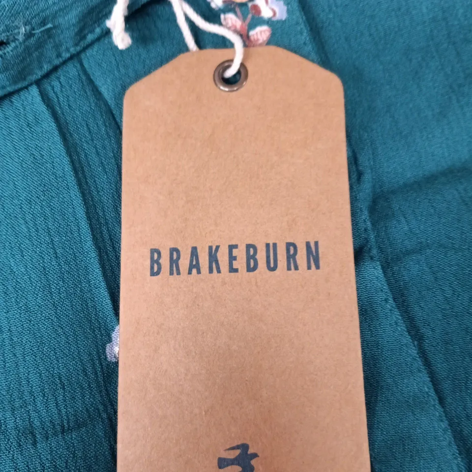 BRAKEBURN BROOKE BLOUSE – TEAL, WOMEN'S UK 14 (EU 42)