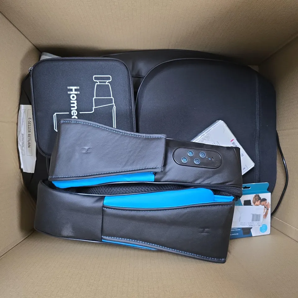 APPROXIMATELY 6 ASSORTED ELECTRICAL ITEMS TO INCLUDE HOMEDICS MASSAGE GUN, HOMEDICS BACK MASSAGER, HOMEDICS NECK MASSAGER, ETC