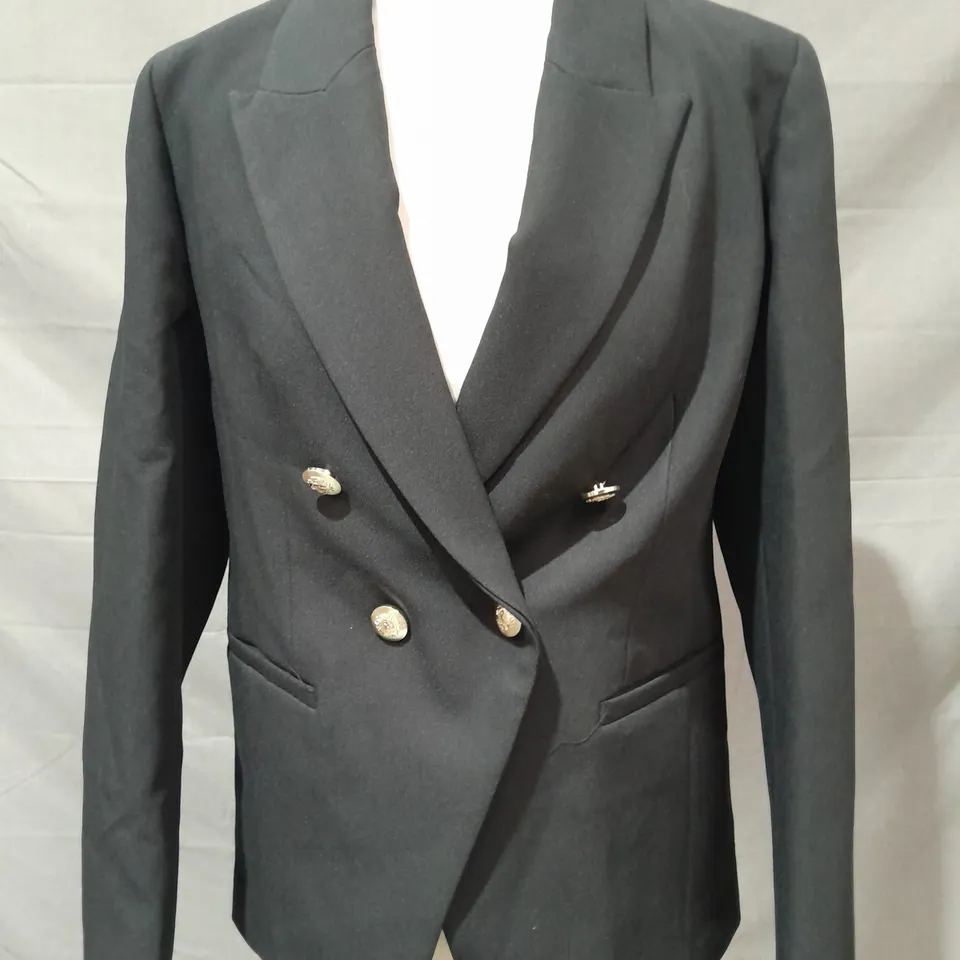 RIVER ISLAND SOMEWHERE TO GO BLAZER JACKET IN BLACK SIZE UK 10