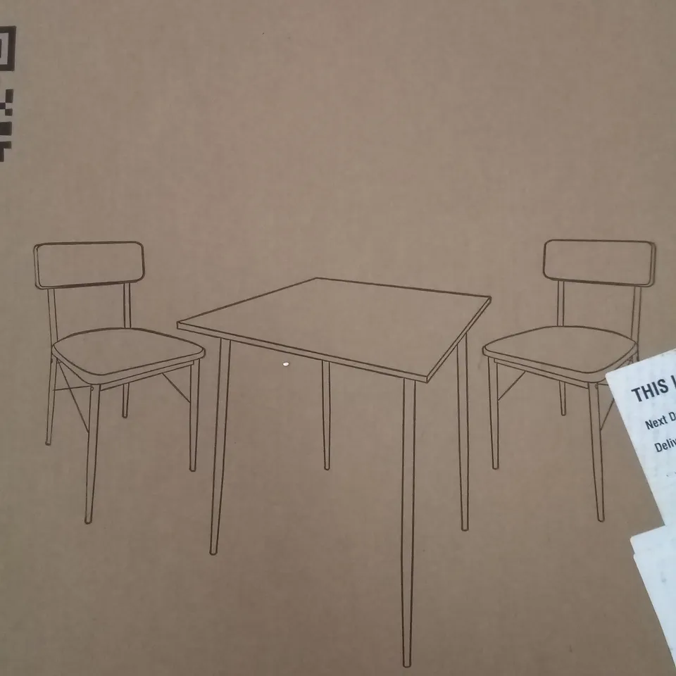 BOXED MINNIS 2 PERSON DINING SET WOODEN/BLACK