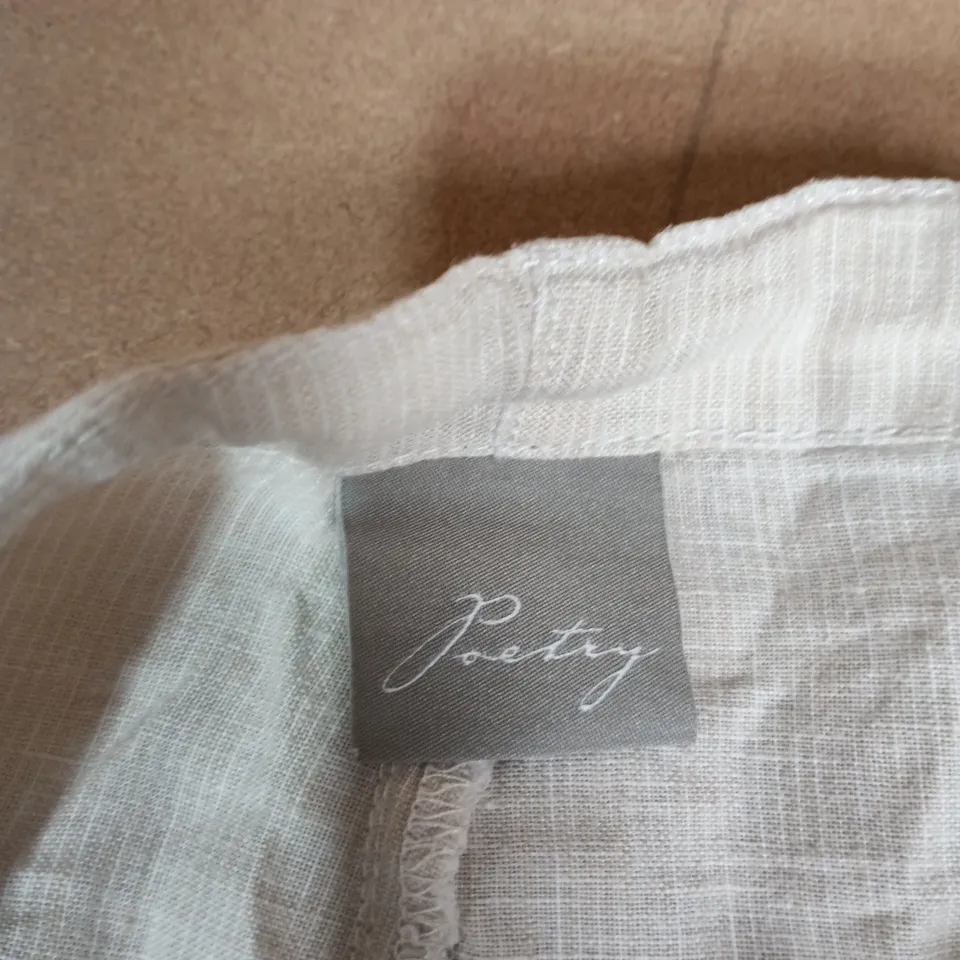 POETRY LINEN TROUSERS - WHITE, LIGHTWEIGHT