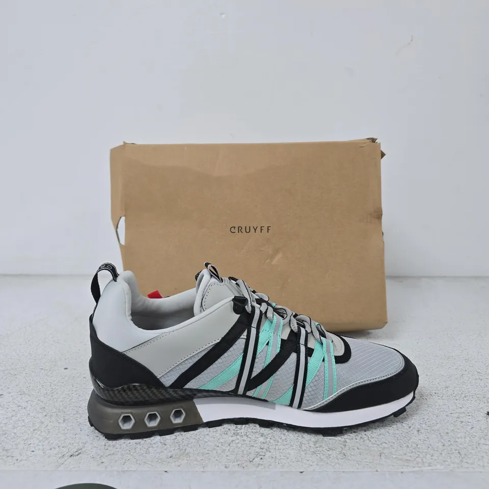 CRUYFF HEX-TECH MONTSERRAT TRAINERS – UK 8 (EU 42), GREY/MINT