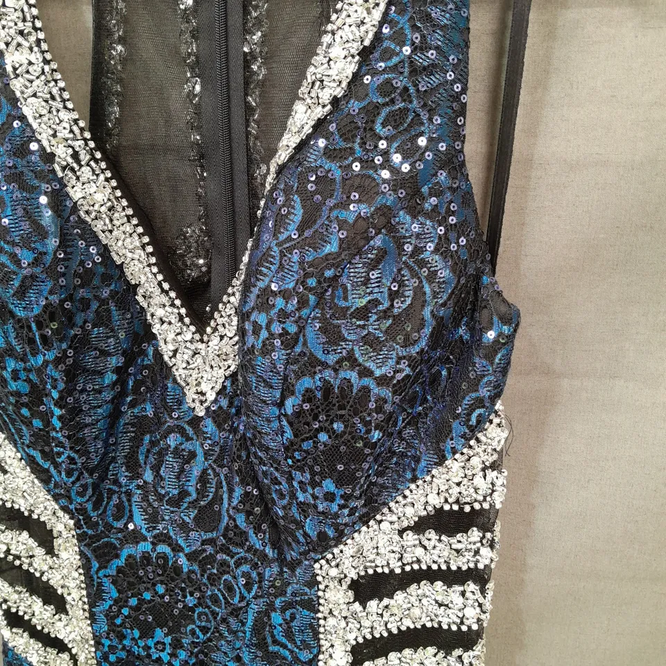 KISS ME KATE SEQUIN EMBELLISHED OCCASIONAL DRESS IN BLUE - 8