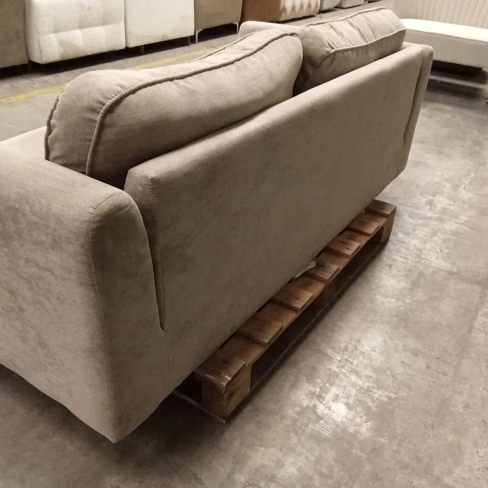 MESSINA 3 SEATER STANDARD BACK FABRIC SOFA - NATURAL RRP £649