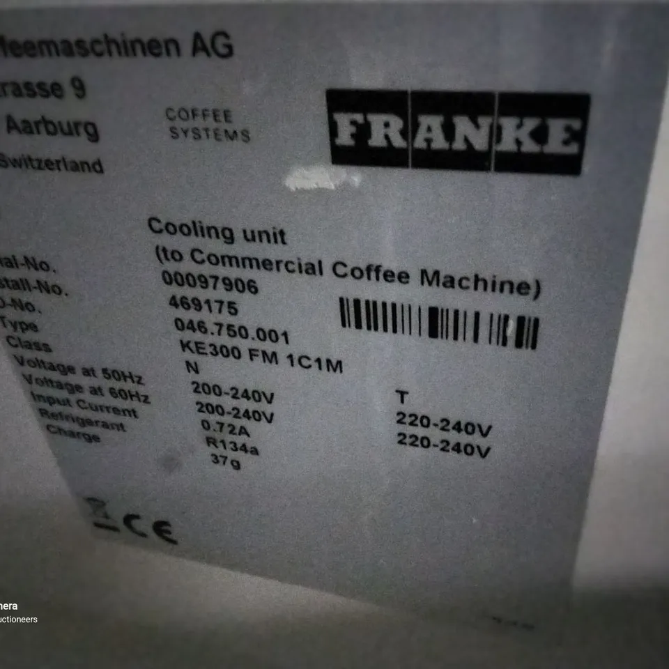 BOXED FRANKE FM750 SS FRIDGE (COOLING UNIT TO COMMERCIAL COFFEE MACHINE)
