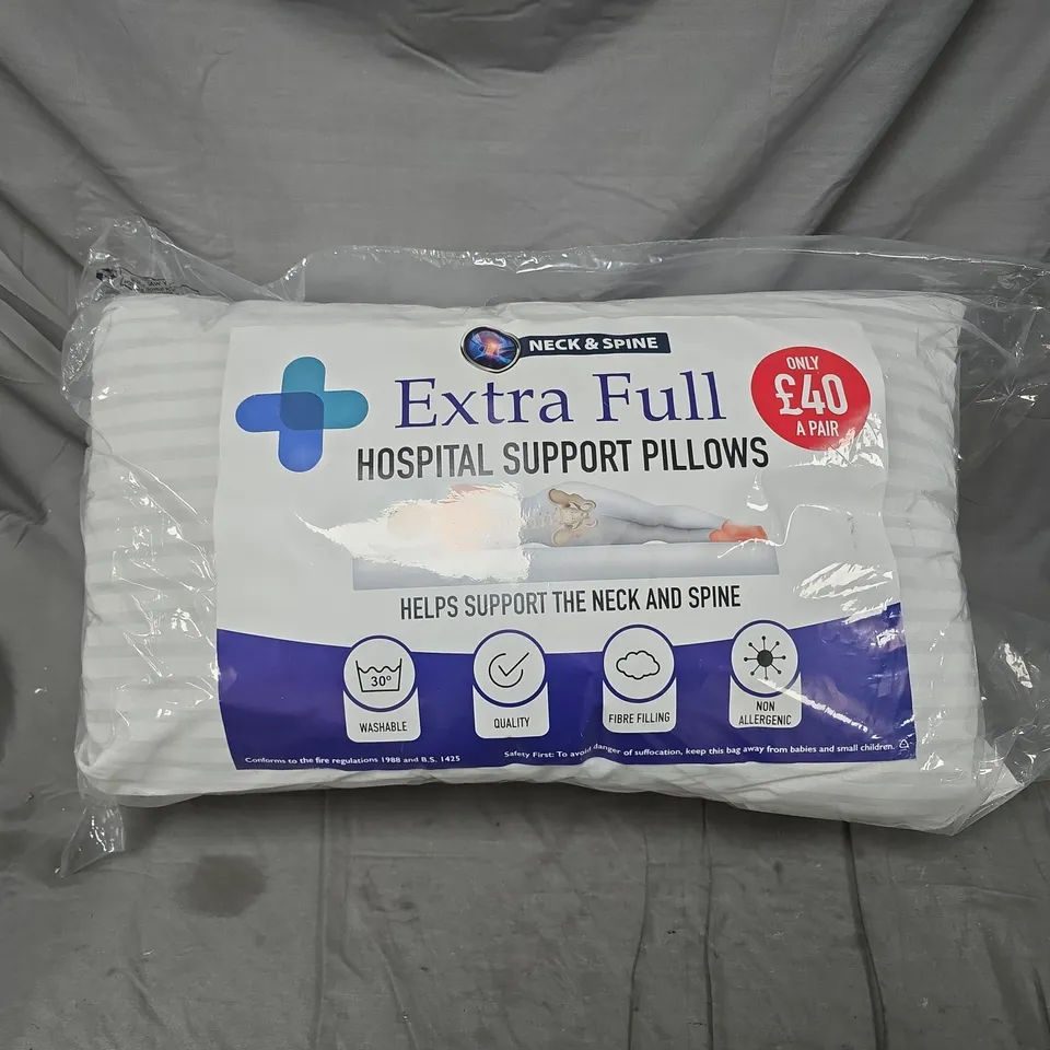 EXTRA FULL HOSPITAL SUPPORT PILLOWS – NECK & SPINE (PAIR)