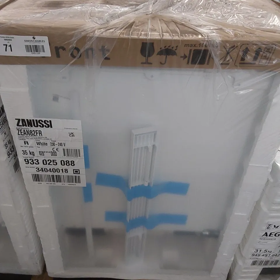 ZANUSSI ZEAN82FR BUILT-UNDER FRIDGE WITH ICE BOX, FIXED HINGE, WHITE