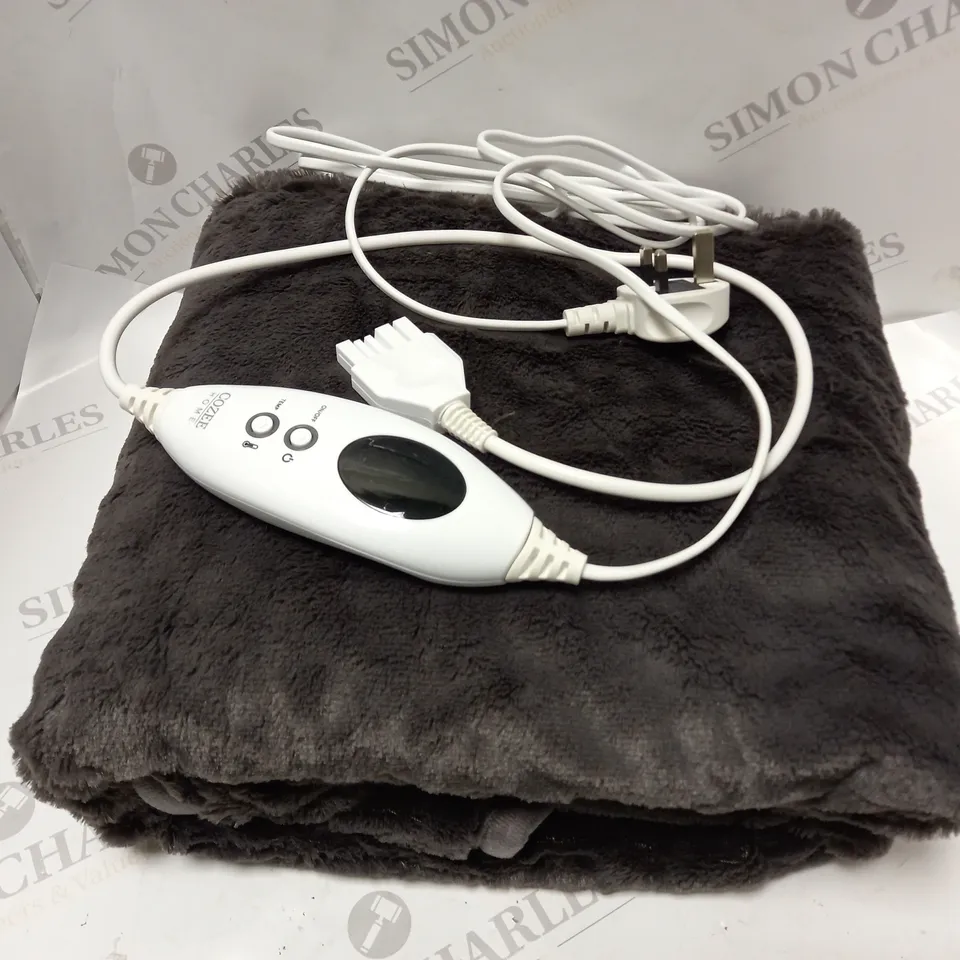 COZEE HOME VELVETSOFT HEATED THROW IN GREY