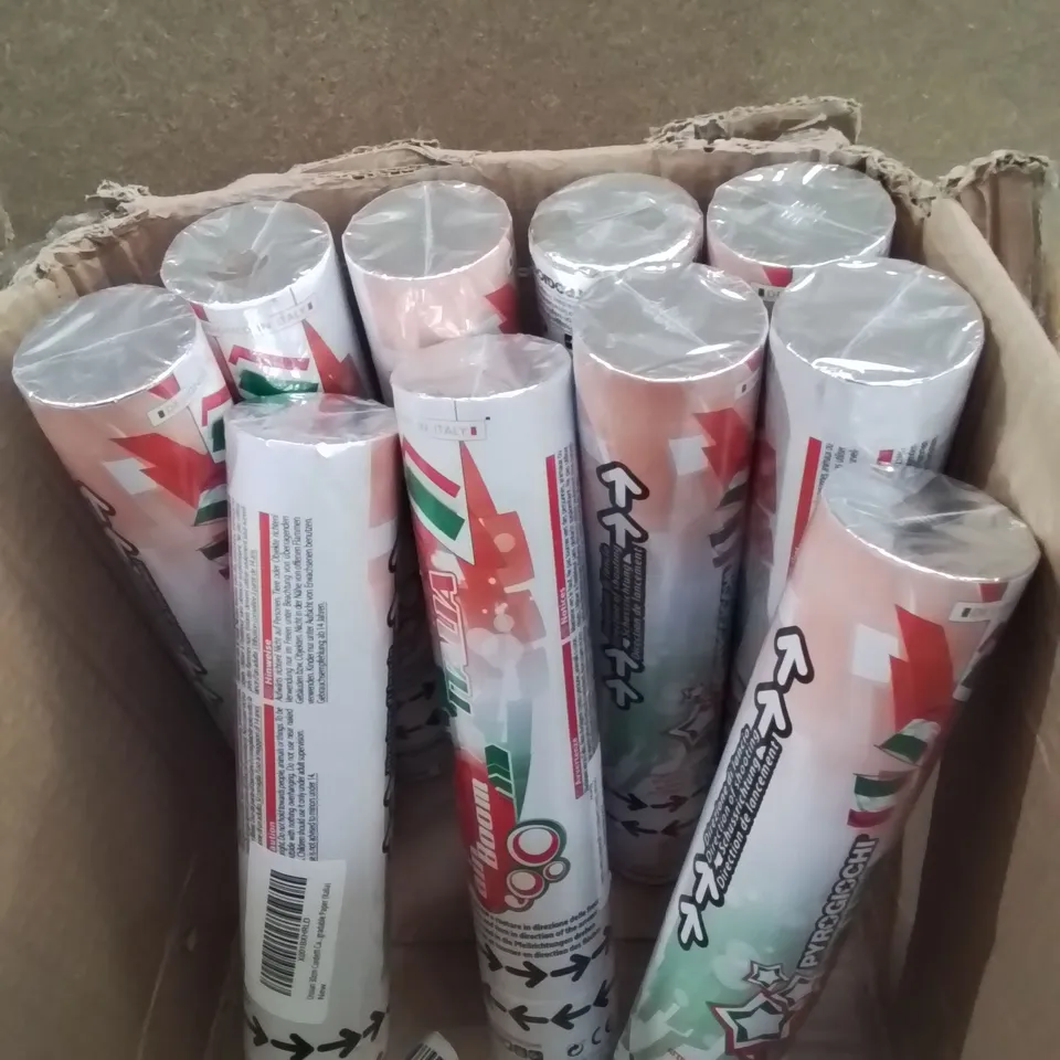 BOX CONTAINING 10 BRAND NEW LARGE AIR BOOM CONFETTI CANNONS (COLLECTION ONLY) (OVER 18) 
