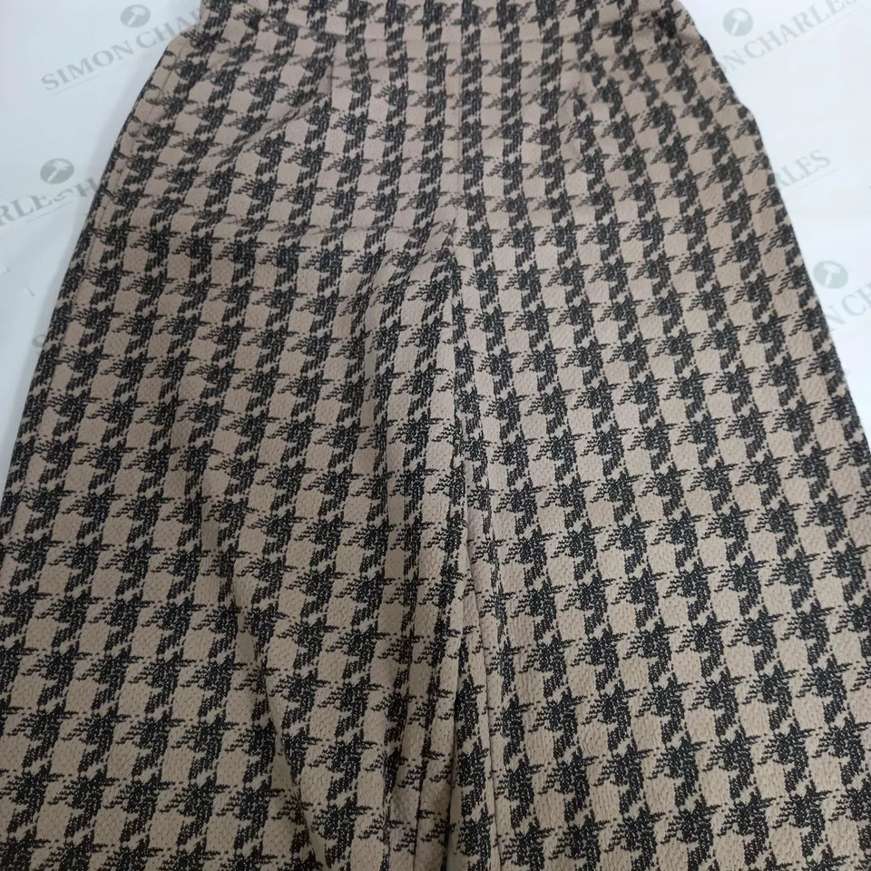 ICHI IHKATE HOUNDSTOTH WIDE PANTS - SIZE MEDIUM