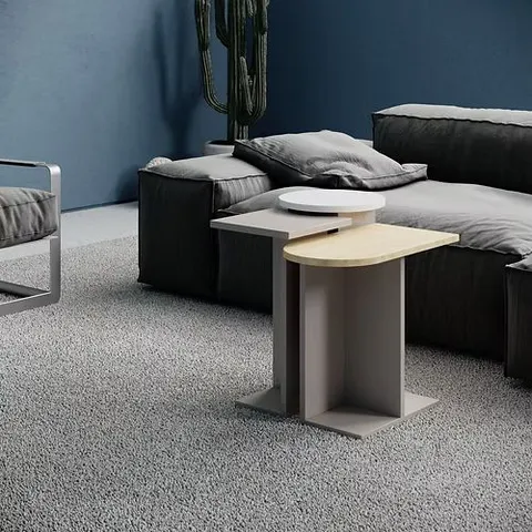 BRAND NEW BOXED MUND COFFEE TABLE - WHITE, SAPPHIRE OAK, LIGHT MOCHA