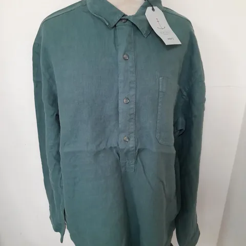 SEASALT CORNWALL MENS ARTIST SHIRT IN NETTLE - L