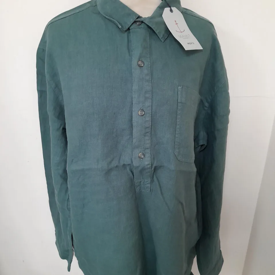 SEASALT CORNWALL MENS ARTIST SHIRT IN NETTLE - L