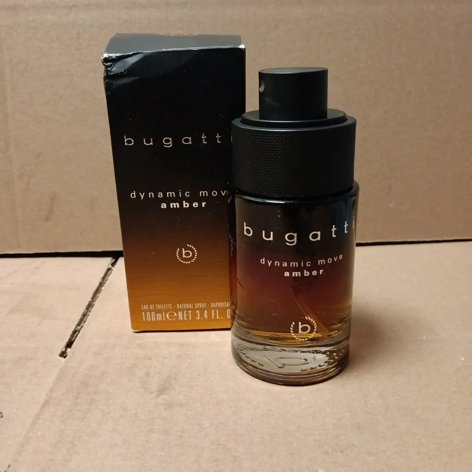 BOXED BUGATTI DYNAMIC MOVE AMBER 100ML EAU DE TOILETTE 
