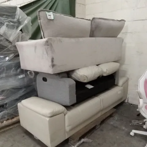 PALLET OF ASSORTED DAMAGED OR INCOMPLETE DESIGNER SOFAS 
