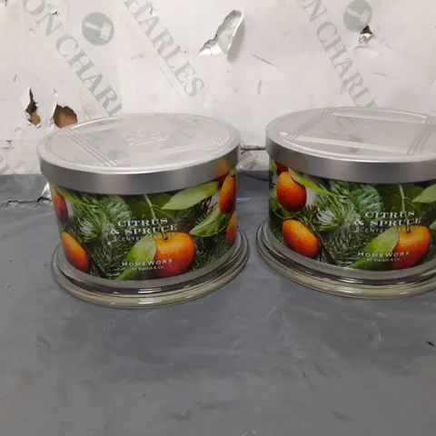 BOXED HOMEWORX CITRUS & SPRUCE SCENTED CANDLE