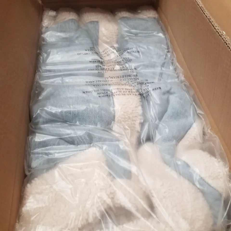 BOX CONTAINING APPROXIMATELY 5 BRAND NEW SIMPLY BE BLUE REGULAR SLEEVELESS DENIM GILETS - SIZE 22