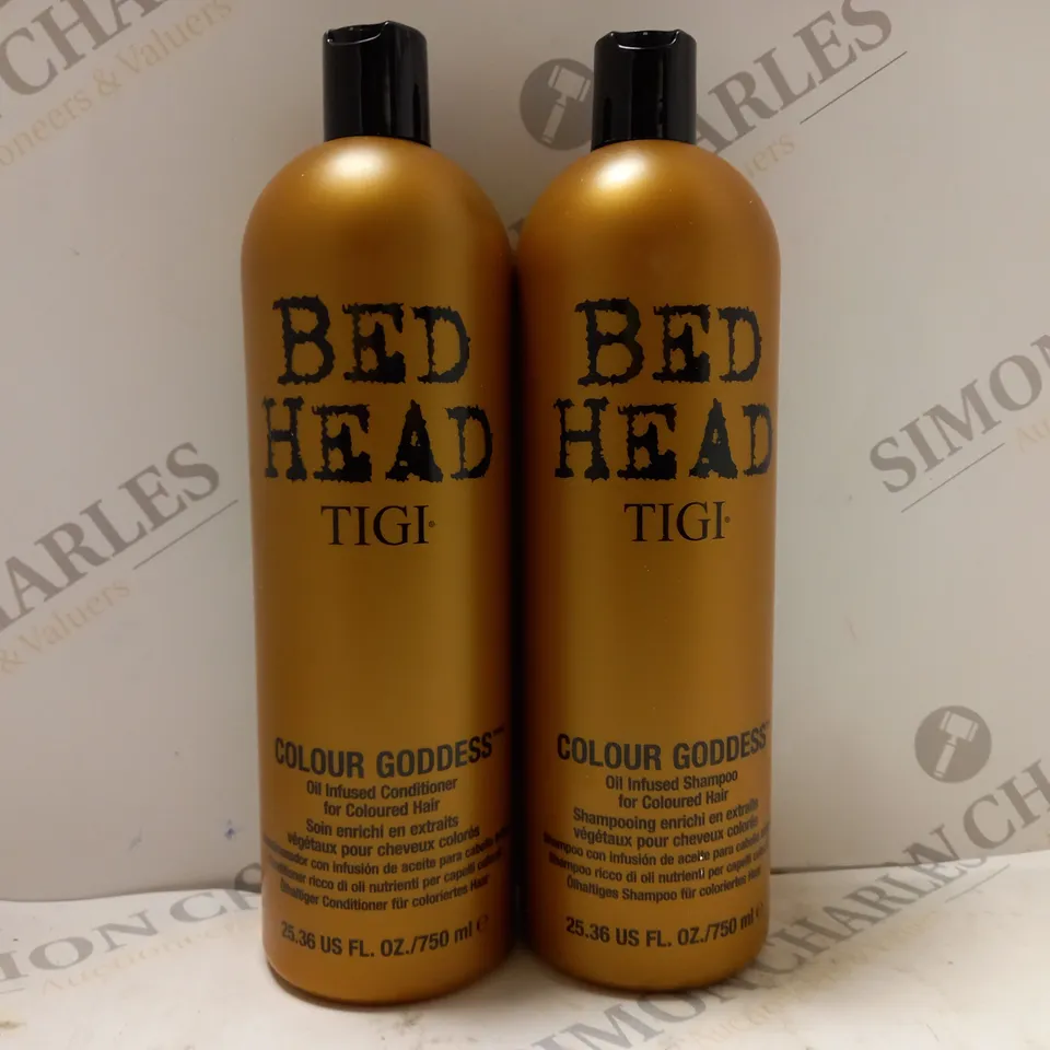 TIGI BED HEAD COLOUR GODDESS SHAMPOO AND CONDITIONER 750ML EACH