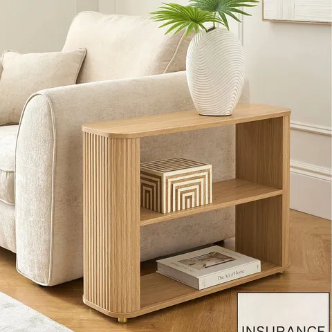 CARINA SOFA SIDE TABLE - OAK - COLLECTION ONLY
