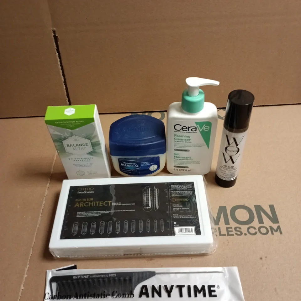 APPROXIMATEY 20 ASSORTED HEALTH AND BEAUTY PRODUCTS TO INCLUDE - BALANCE ACTIV - VASELINE PETROLEUM JELLY AND CERAVE FOAMING CLEANSER