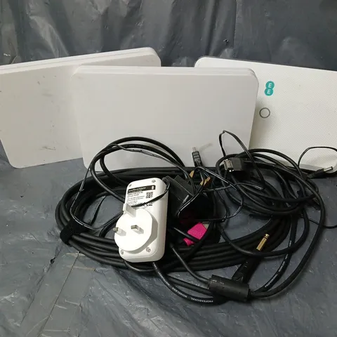 5 ASSORTED ITEMS ON WIRELESS ROUTERS, CABLES, ADAPTERS