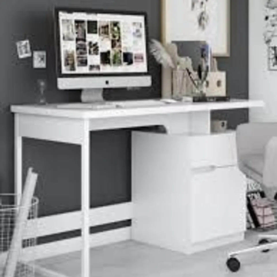 BOXED ALPHASON BRIDPORT WHITE HOME OFFICE DESK - AW3130 (1 BOX)
