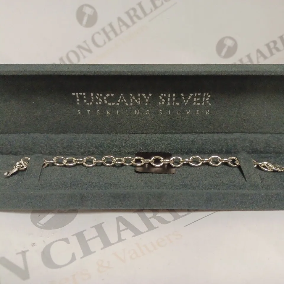 TUSCANY SILVER CHAIN LINK BRACELET 
