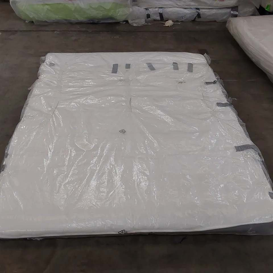 QUALITY BAGGED HYBRID MEMORY NATURAL OPEN COIL 5FT KING SIZED MATTRESS 