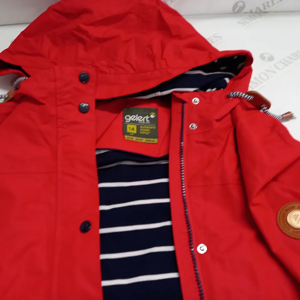 GELERT COAST JACKET IN RED - UK 14