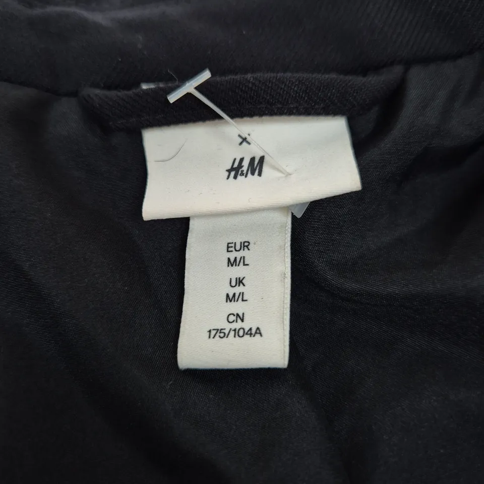 SANDRA MANSOUR × H&M BLACK BLAZER – WOMEN'S TAILORED JACKET, UK M/L (EUR M/L CN 175/104A)