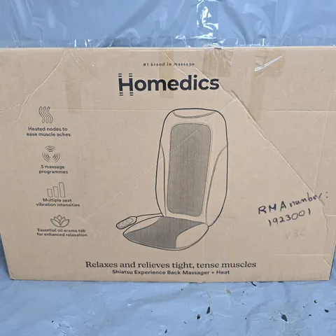 BOXED HOMEDICS SHIATSU EXPERIENCE BACK MASSAGER AND HEAT SBM-65H-GB
