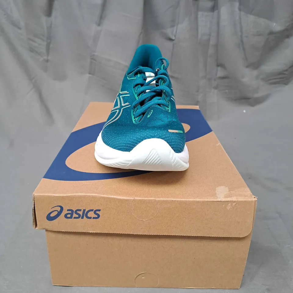 BOXED ASICS WOMENS GEL CUMULUS 26 - RICH TEAL/PALE MINT - NEUTRAL SIZE 6
