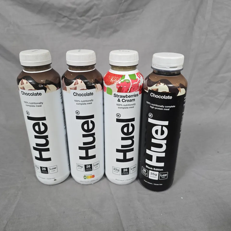 LOT OF 10 ASSORTED HUEL 500ML NUTRITION DRINKS - VARIOUS FLAVOURS