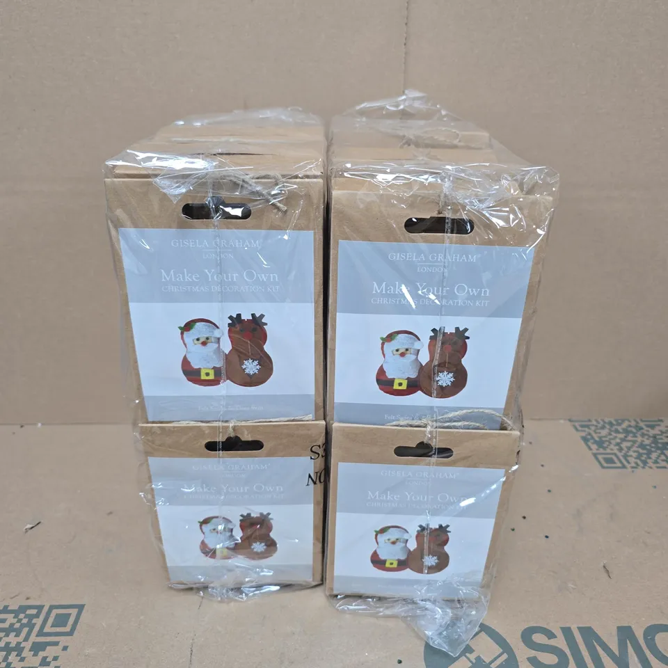 PACK OF APPROXIMATELY 24 GISELA GRAHAM MAKE YOUR OWN CHRISTMAS DECORATION SANTA AND REINDEER