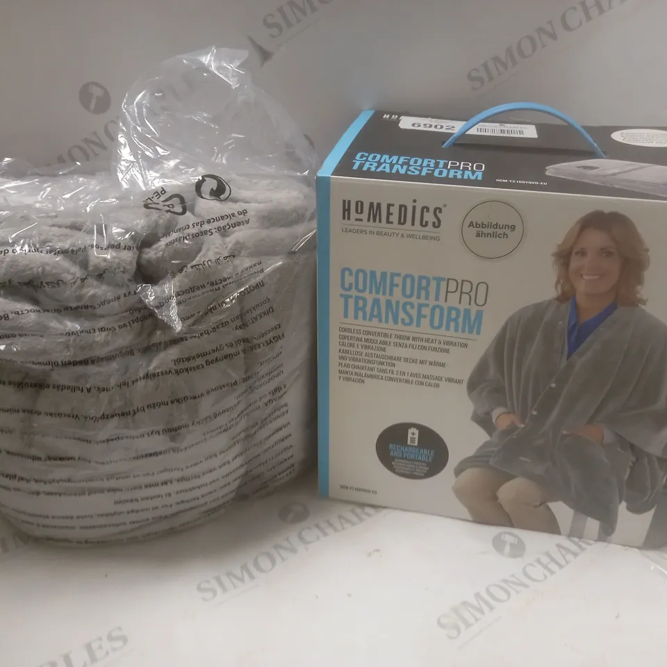 BOXED HOMEDICS COMFORT PRO CORDLESS THROW WITH HEAT 