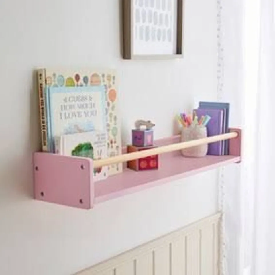 BOXED KIDS PIPPA WALL BOOKSHELF - PINK (1 BOX)
