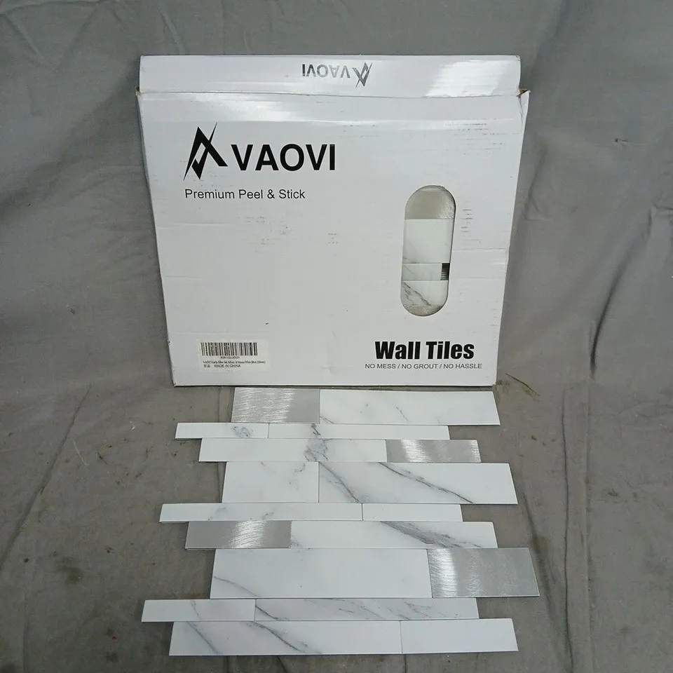 BOXED VAOVI MARBLE EFFECT SELF ADHESIVE MOSAIC WALL TILES (10 SHEETS)