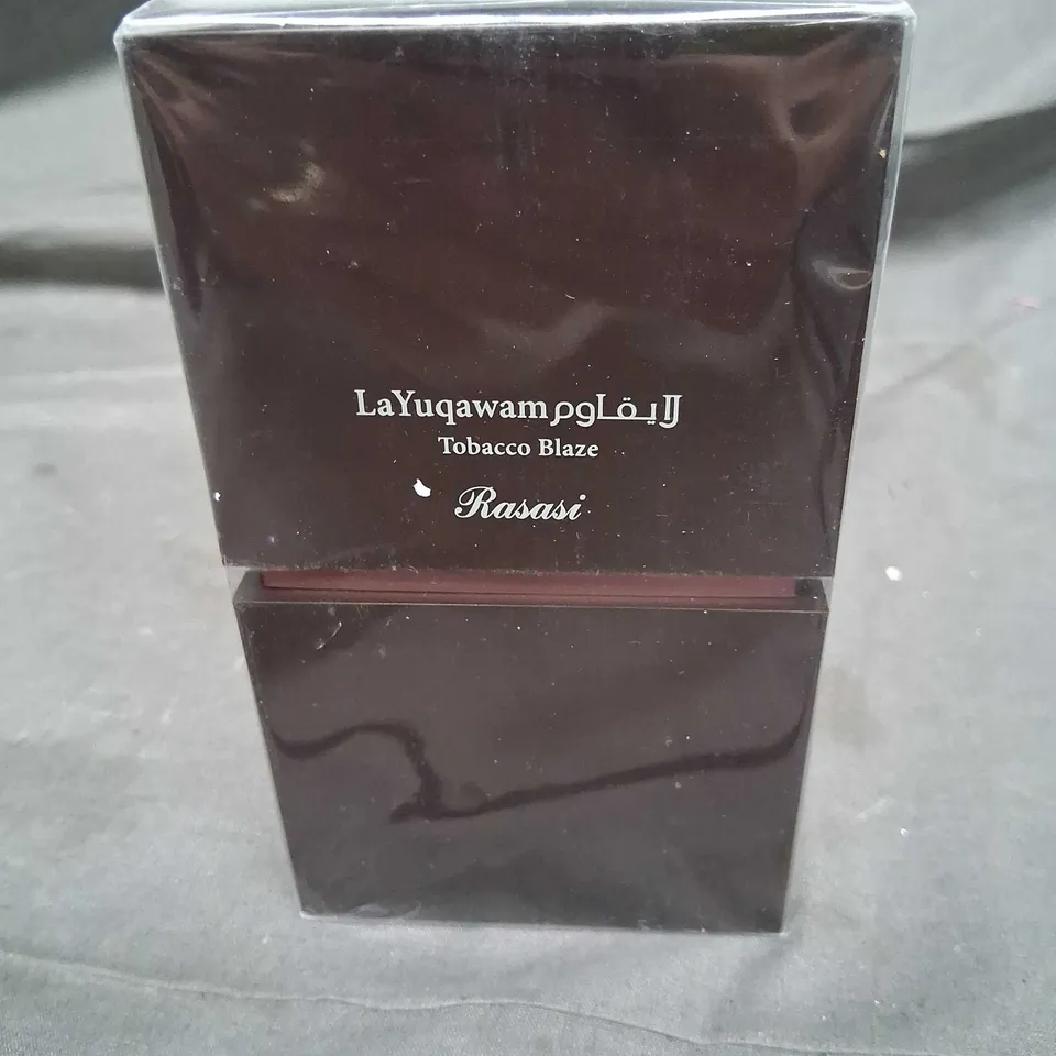 BOXED AND SEALED LA YUQAWAM TOBACCO BLAZE RASASI EAU DE PARFUM 75ML