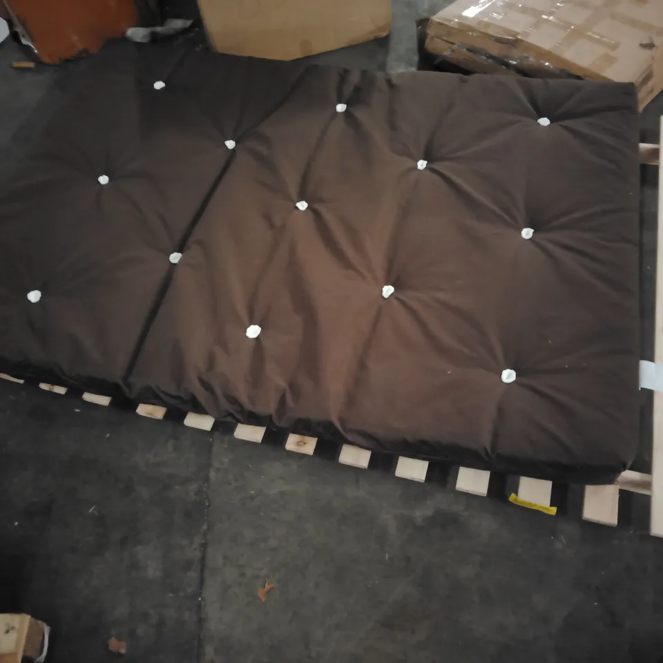 ARLETE 2 SEATER FUTON SOFA – UPHOLSTERY COLOUR CHOCOLATE (VERIFY MODEL)