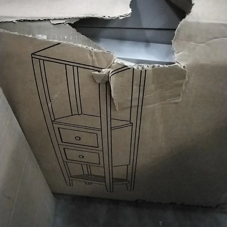 BOXED GOODHOME 2 DRAWER TALL FLOOR STORAGE UNIT