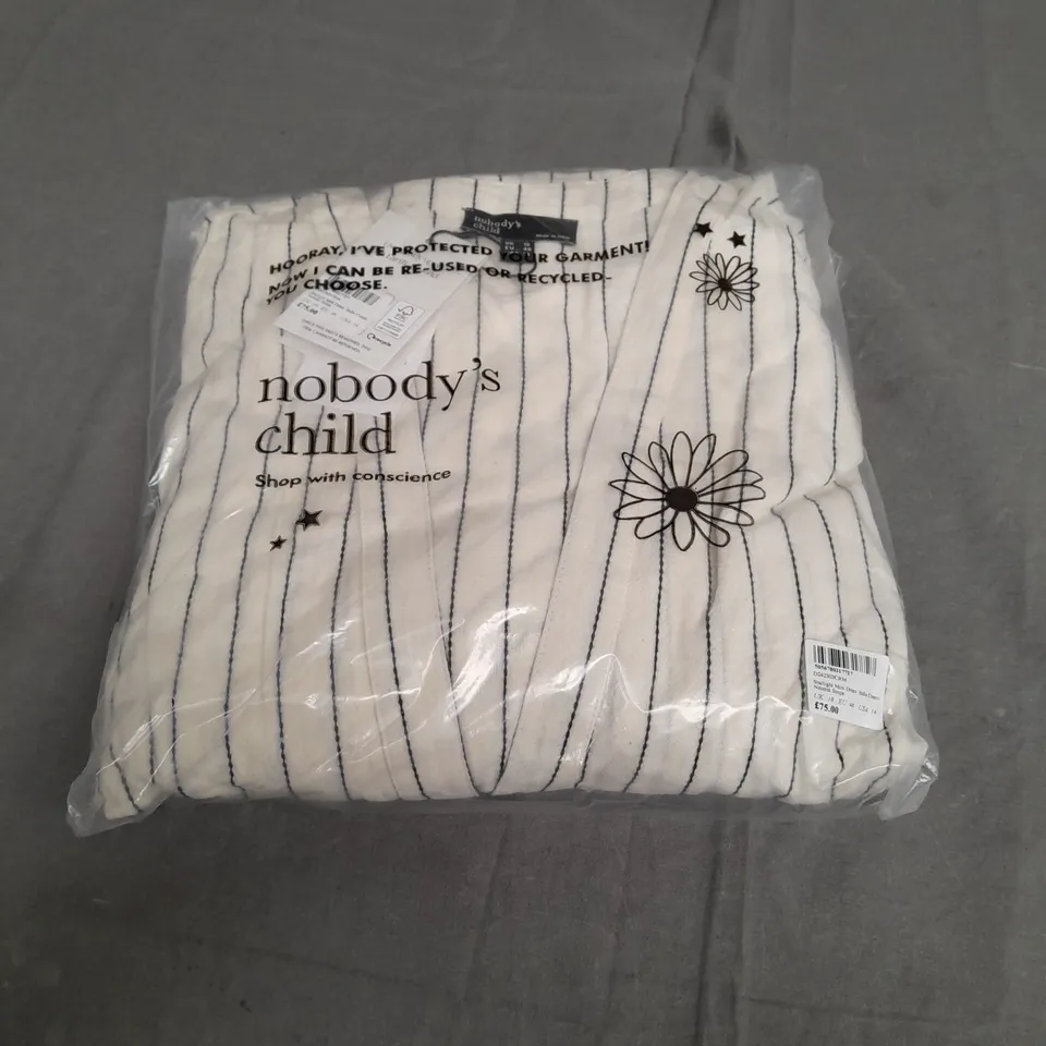 SEALED NOBODYS CHILD STARLIGHT MINI DRESS INDIA CREAM STRIPE - UK 18