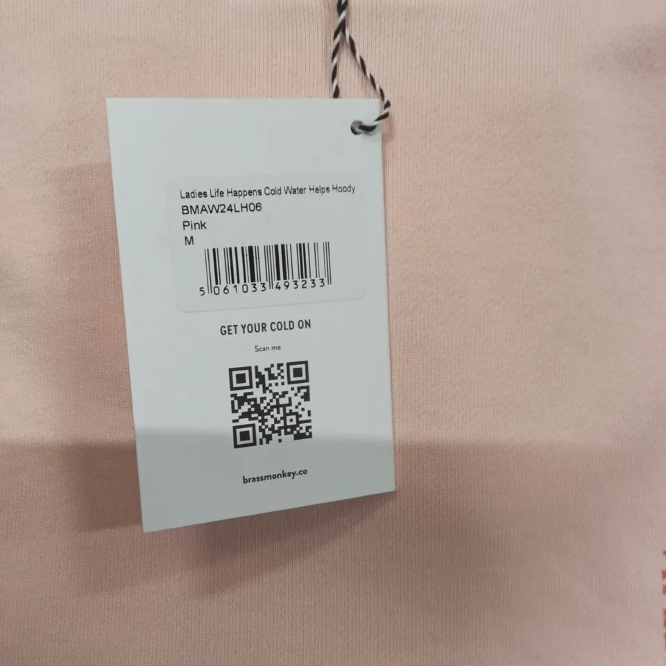 BOX OF BRAND NEW BRASS MONKEY HOODIES - PINK SIZE MEDIUM APPROXIMATELY 9
