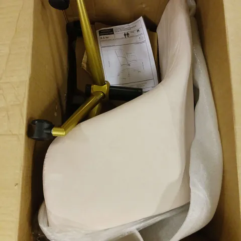 BOXED MOLBY OFFICE CHAIR PINK/BRASS