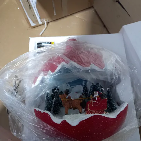 SANTAS EXPRESS PRE-LIT SPHERE WITH CHRISTMAS CHARACTER SCENE