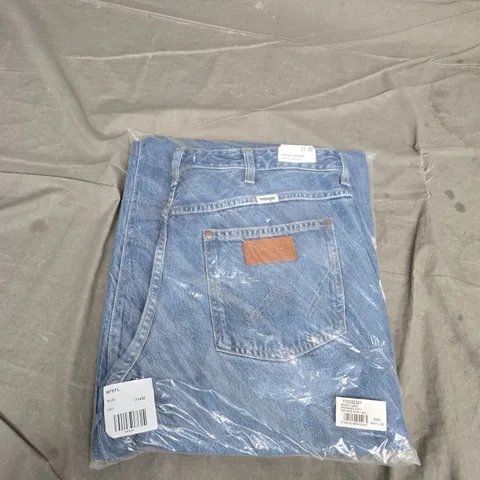 BAGGED WRANGLER JEANS – WOMEN'S MID RISE WIDE-LEG DENIM, SIZE W31/L32