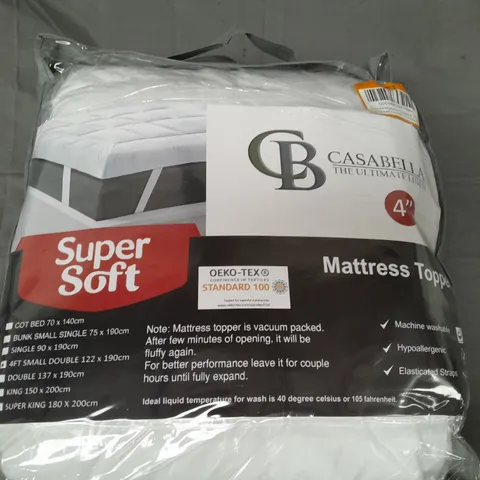 CASABELLA QUILTED MATTRESS TOPPER - SMALL DOUBLE