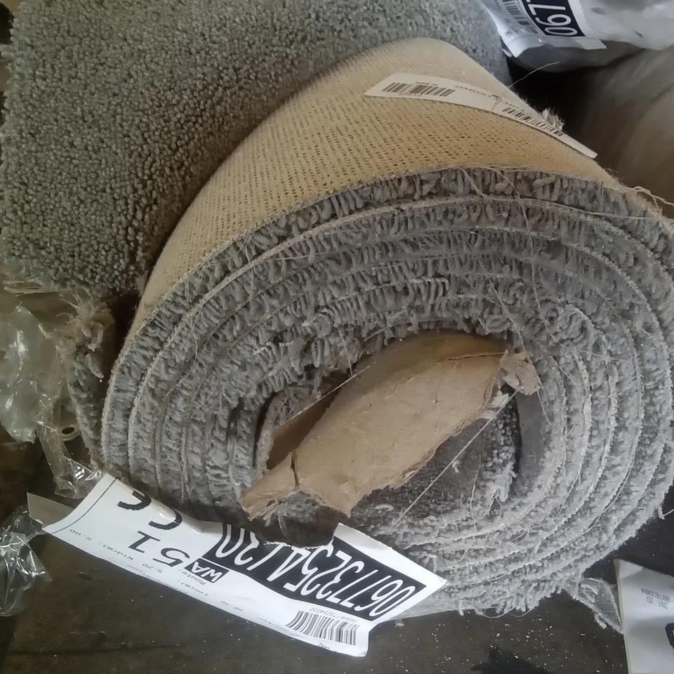 ROLL OF QUALITY TUDOR TWIST REGAL CLASSIC STONE CARPET 5.2×5M