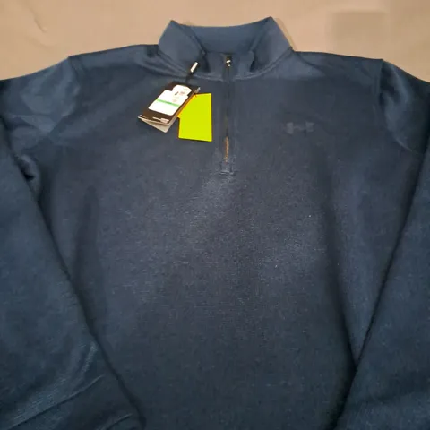 UNDER ARMOUR STORM NAVY QUARTER ZIP - LARGE