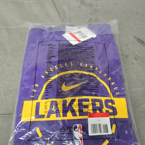 NIKE LAKERS MEN'S HOODIE β PURPLE, LARGE, IN ORIGINAL PACKAGING